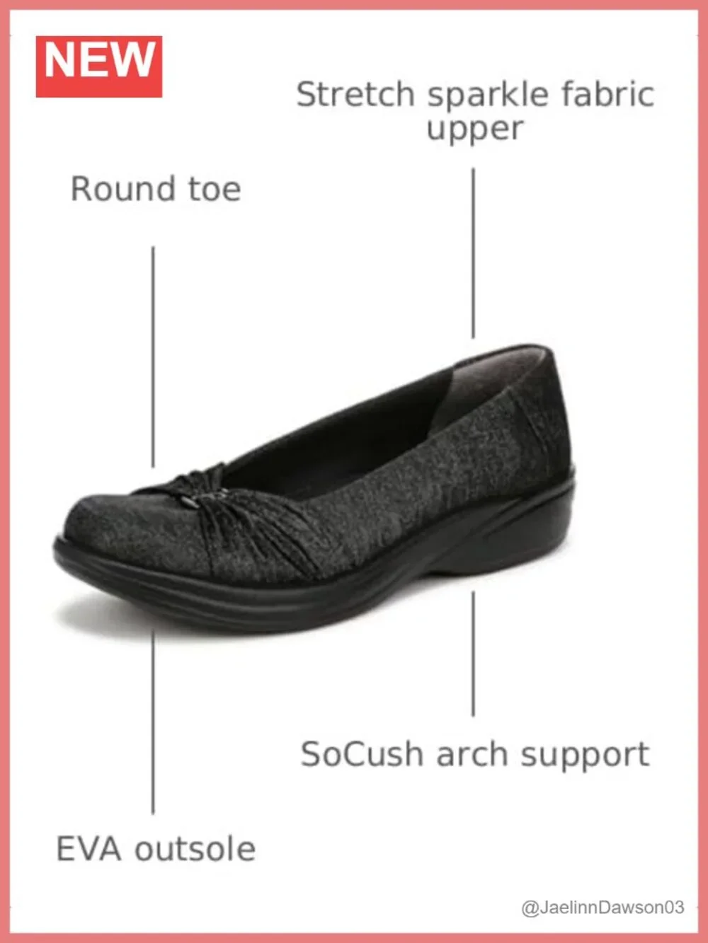 LifeStride Paige Womens Slip-On Loafer Flats Machine Washable Ballet